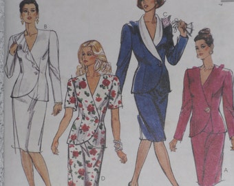 McCalls Pattern 5249 Misses' Suit 2 Piece Dress Jacket Top Skirt Size 16 Uncut