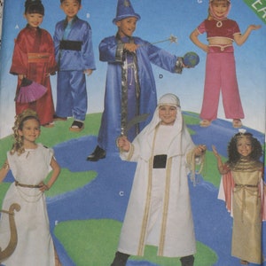 Simplicity 8303 Pattern Child Costumes Geisha, Arab, Egyptian, Greek Uncut Size 3-8