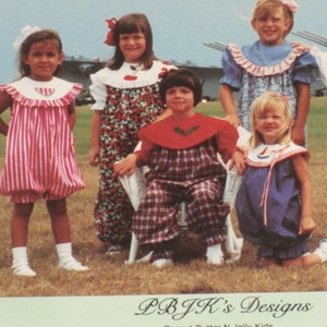 PBJK's Designs Pattern Girl's Fun Suit & Blouse Children's 2-8 Vintage Romper Jumpsuit