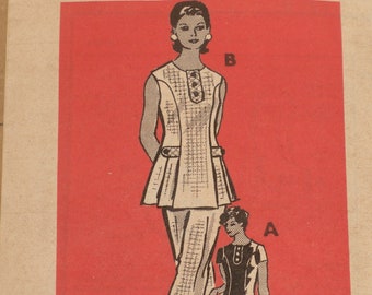 Anne Adams 4534 Pattern Misses' Dress, Pants & Tunic Size 16 1/2 Bust 39 Vintage 1970's Mail Order