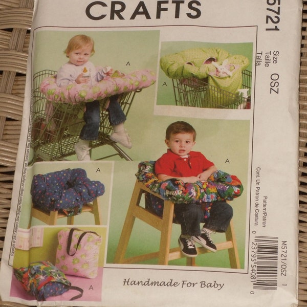 McCall's 5721 Pattern 3 in 1 Shopping Cart Cover Baby High Chair Uncut