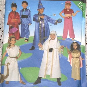 Simplicity 8303 Pattern Child Costumes Geisha, Arab, Egyptian, Greek Uncut Size 3-8
