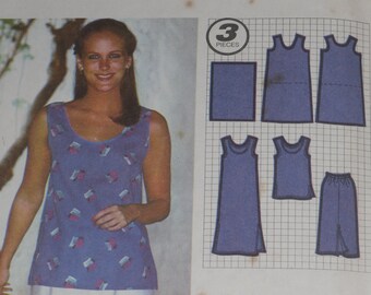 Simplicity 9061 Pattern Misses' Pullover Dress, Tank Top & Skirt Size 14 Uncut Super Jiffy