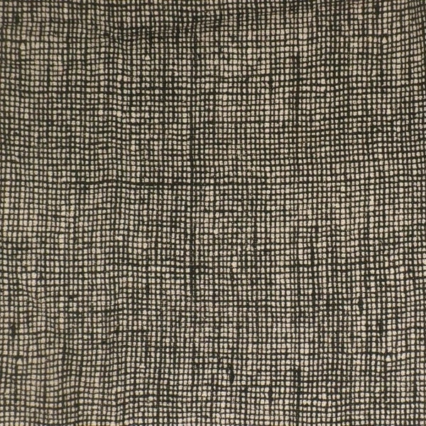 Black & White Plain Weave Textured Fabric 31" x 36" Remnant