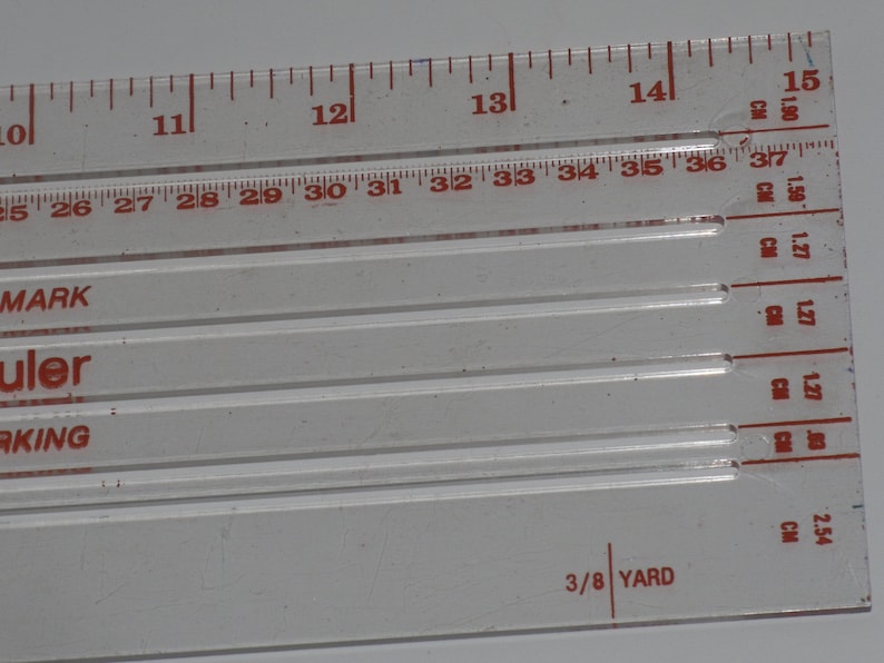 Scovill Dritz Seethru Ruler Dressmaker T Square Sewing Tool Vintage Etsy