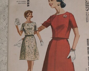 McCall's 6115 Pattern Misses' Overblouse & Skirt Instant Dress Size 12 Bust 32 Uncut Vintage 1960's