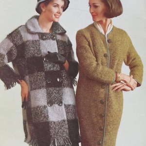 Bernat Mohair Collection Knit & Crochet Fashion Pattern Book No. 118 Vintage 1960&#39;s