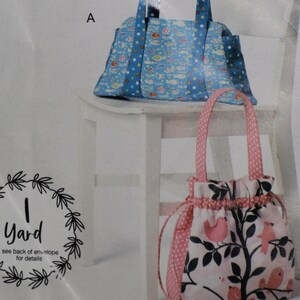 Patrón 9466 de McCall para bolso, cartera, bolso de mano, es fácil de coser y sin cortar