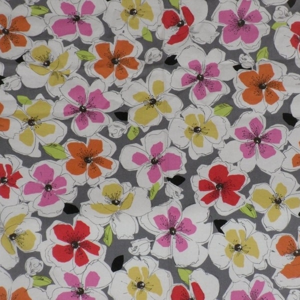 Bold and Beautiful Floral Fabric 42 x 35 Michele D' Amore for Benartex