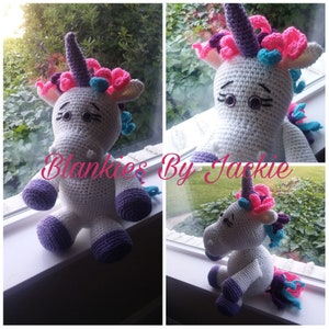 Big unicorn doll - stuffed unicorn - crochet unicorn
