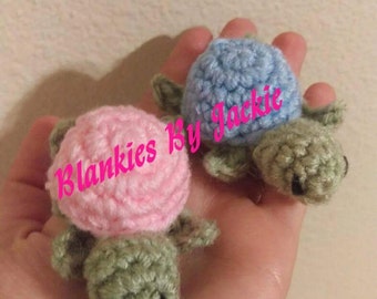 Mini turtles - tiny sea life - amigurumi turtle