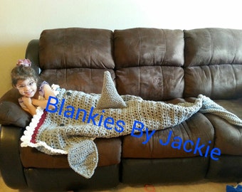 Shark tail - shark Blanket - multiple sizes