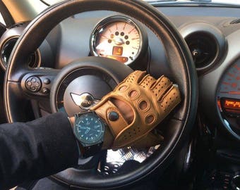 Men's Unique Driving Leather Gloves