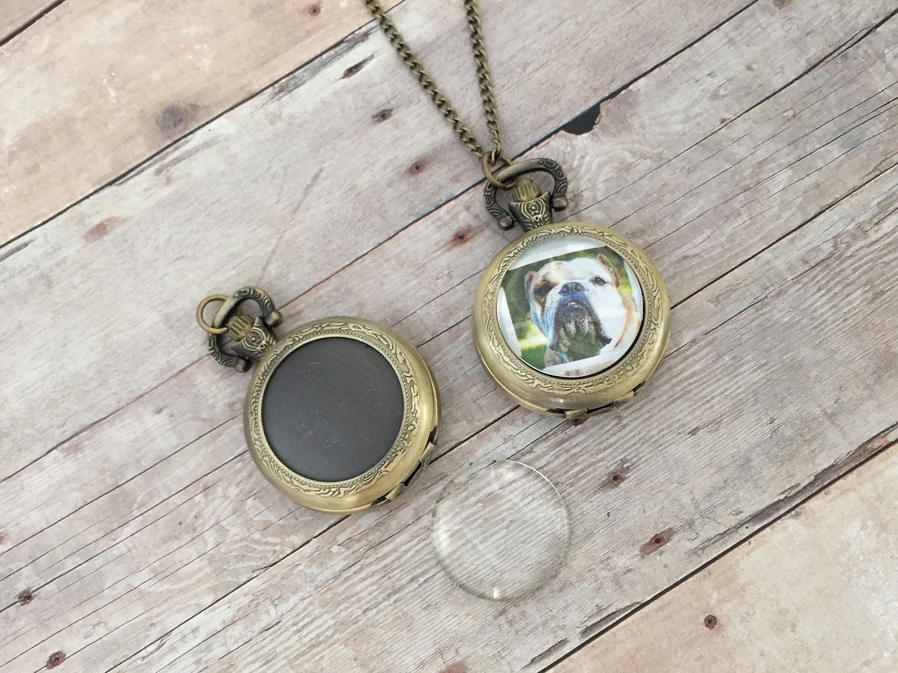Pocket Watch DIY Kit Bronze Pocketwatch Necklace Photo Locket Etsy UK