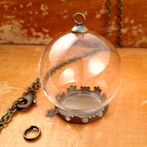 Glass globe jewelry supplies clearance
