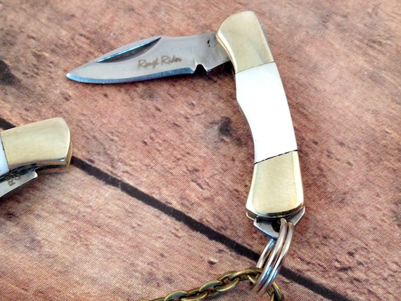 Miniature Pocket Knife Charm 1'' Blade White Bone Handle Small Knife  Pendant Woodland Fishing Vintage Style Mini Knife 062 