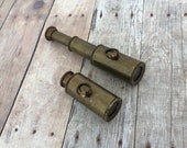 Antique Bronze Mini Telescope Pendant Miniature Magnifying Telescope Charm Vintage Style Nautical Antique Brass Pirate Necklace Pendant 245