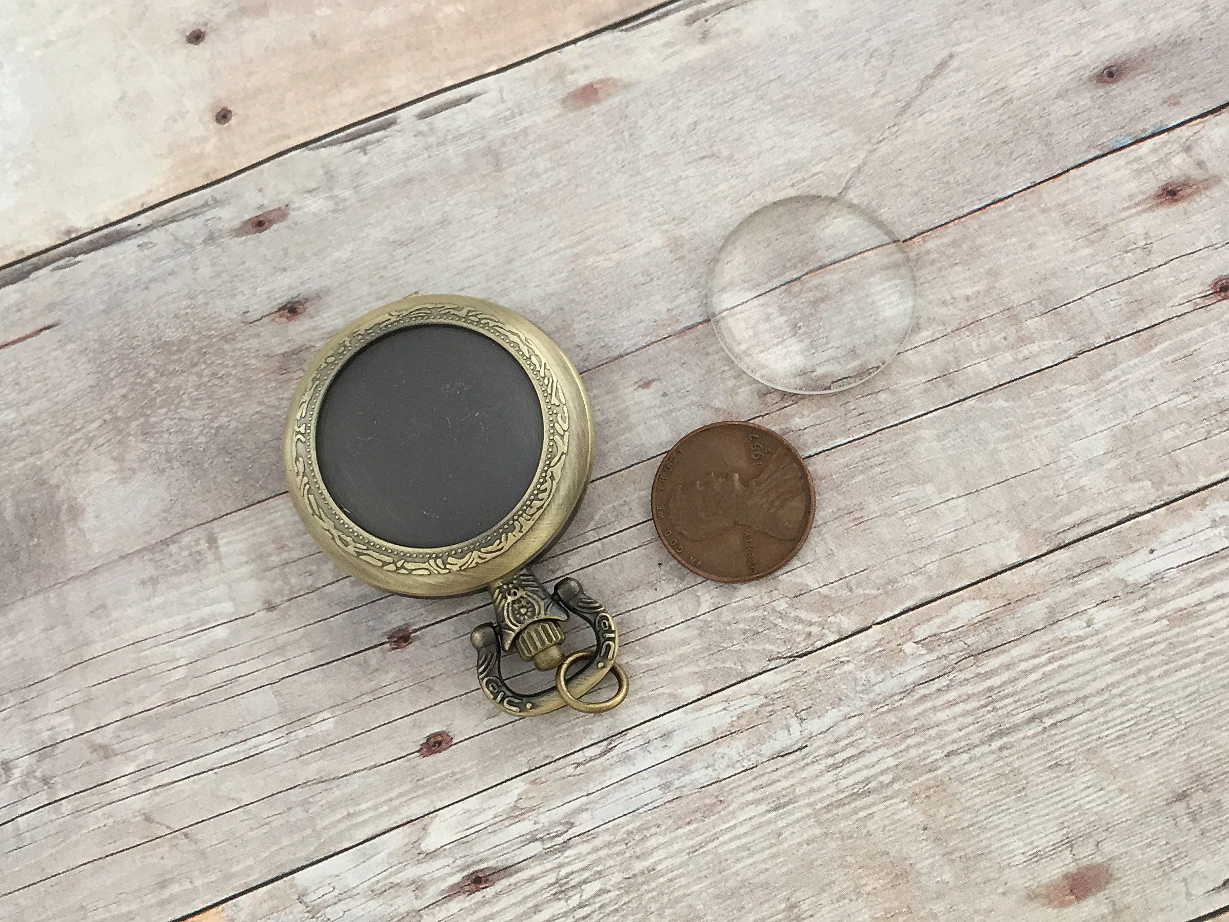 Pocket Watch DIY Kit Bronze Pocketwatch Necklace Photo Locket Etsy