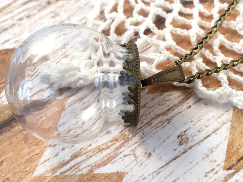 1 DIY Hanging Glass Globe Necklace Kit Clear Pendant DIY Etsy