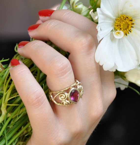 Etsy tourmaline ring discount