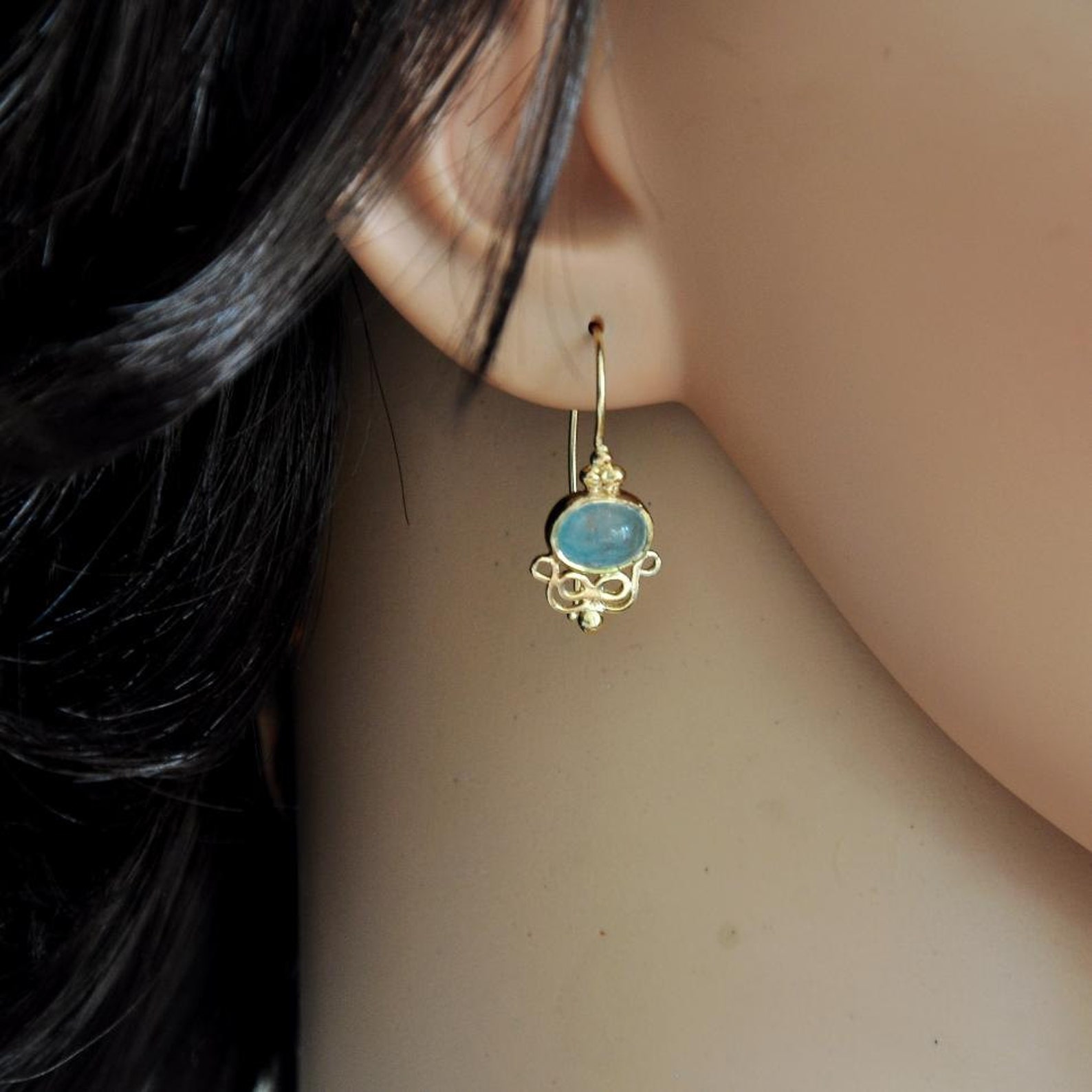 14k Gold Dangle Earrings Dangle Earring 14k Gold Earrings Etsy