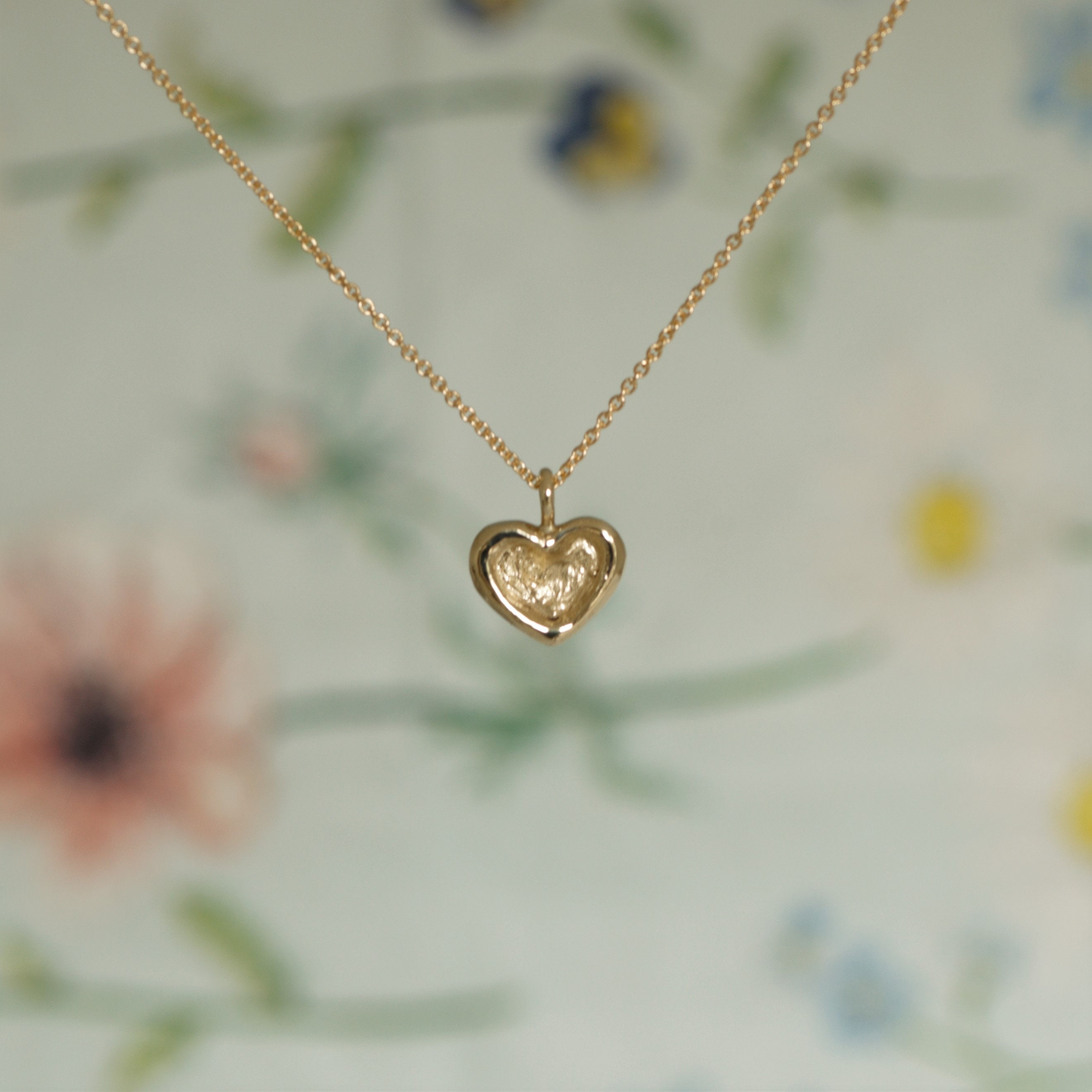 Gold Heart Pendant 14k Gold Small Heart Necklace Love Gift Jewelry Dainty Gold Necklace for Girlfriend Small Solid Gold Pendant Spring Gift Etsy
