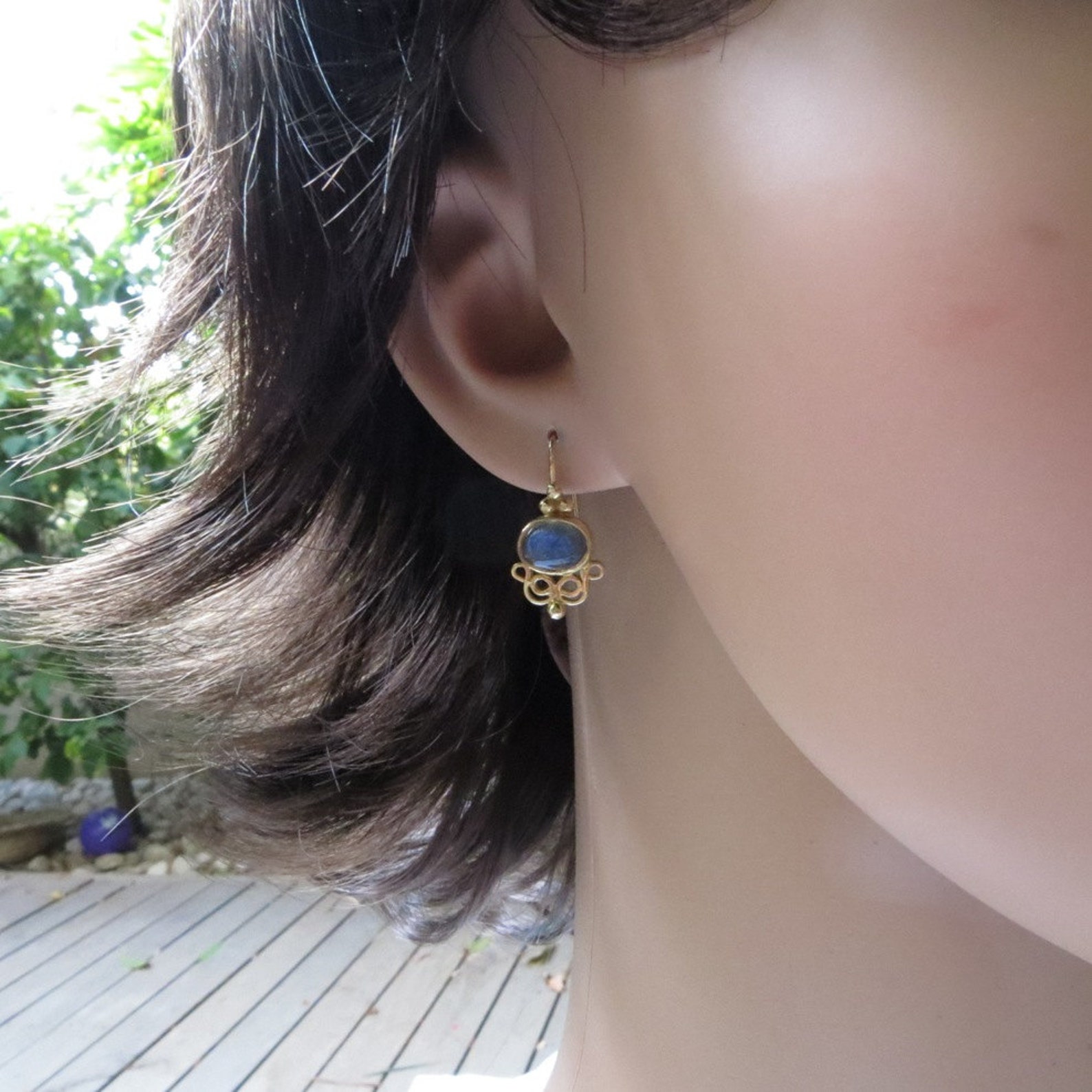 Fine Jewelry Earring 14k Gold Gemstone Earrings 14 K Gold Etsy