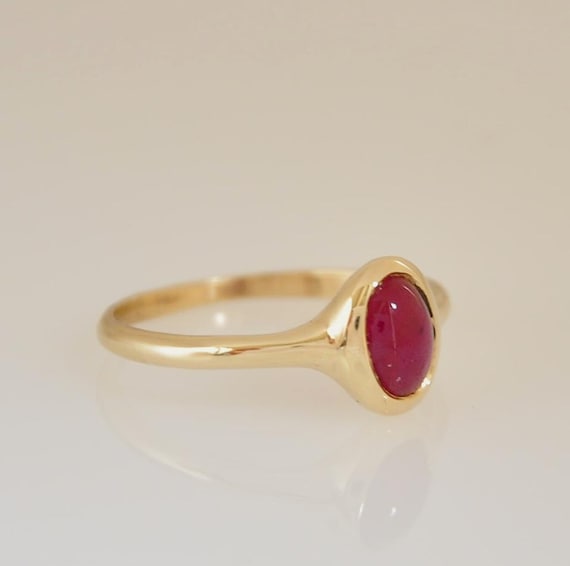 Pear Shape Ruby Stone 14k Gold Ring – Sorrel Jewelry