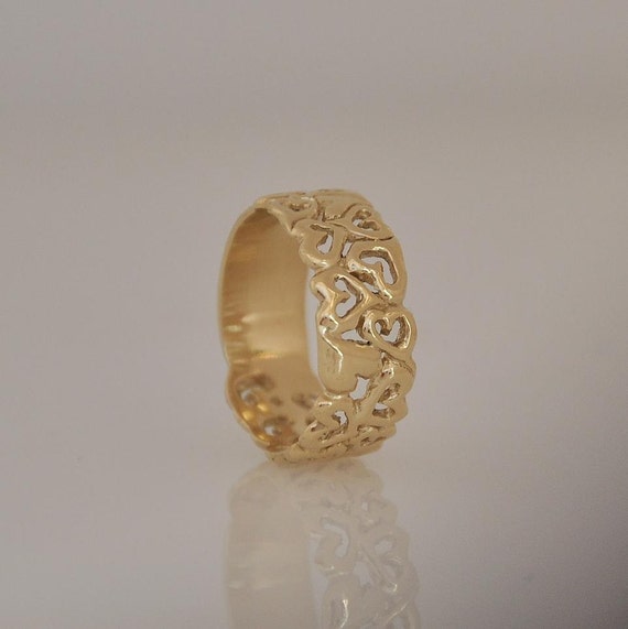 Womens Filigree Heartgold Ring Heart Shape Garnet Ring With Diamond