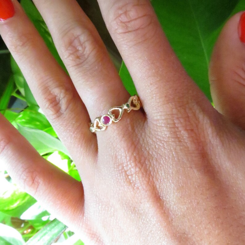 Gold Ruby Ring, Ruby Ring, Ruby Engagement Ring, Unique Engagement Ring, Gold Engagement Ring, Solid Gold Ring, 14k Gold Ring, Gold and Ruby bild 4