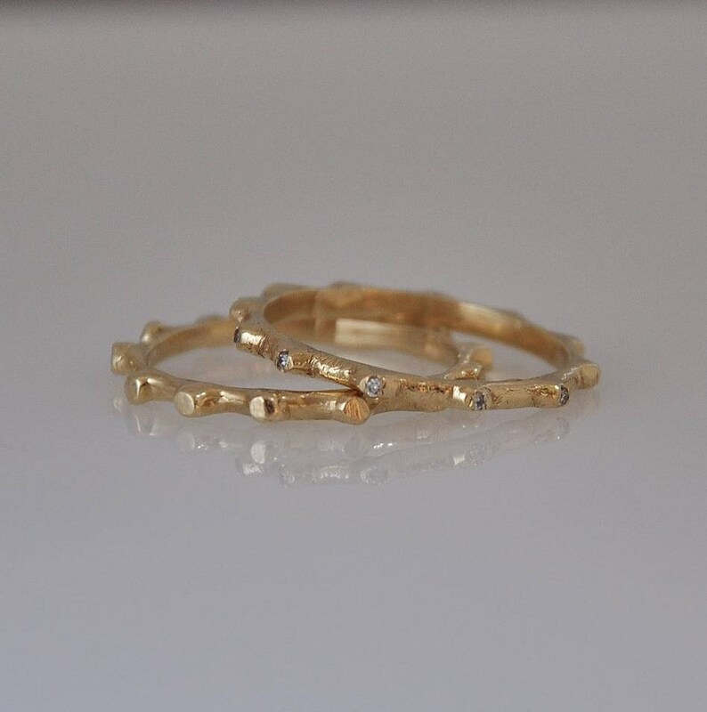 Thin Diamond Band Eternity Ring Thin Engagement Ring Etsy