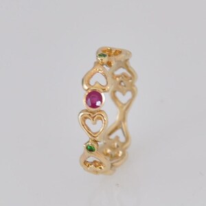 Gold Ruby Ring, Ruby Ring, Ruby Engagement Ring, Unique Engagement Ring, Gold Engagement Ring, Solid Gold Ring, 14k Gold Ring, Gold and Ruby bild 2