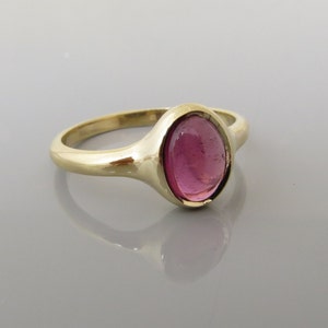 Tourmaline Ring , Pink Tourmaline Ring , Solid Gold and Gemstone Ring , 14 k Gold Ring , Fine Jewelry , Engagement Ring