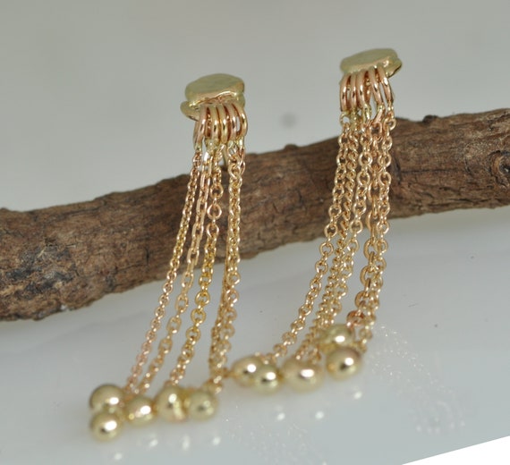 Yellow Chimes Earrings For Women Gold Tone Crystal Hanging Drop Twisted  Long Chain Tassel Dangler Earrings For Women and Girls : Amazon.in: Fashion