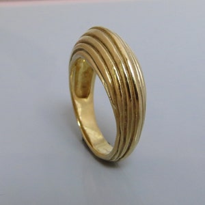 Heavy Gold Wedding Ring, Wide Gold Band for Women, Unique wedding Ring, Solid Gold Engraved Ring, Gold Ring for Woman, Yellow Gold Band