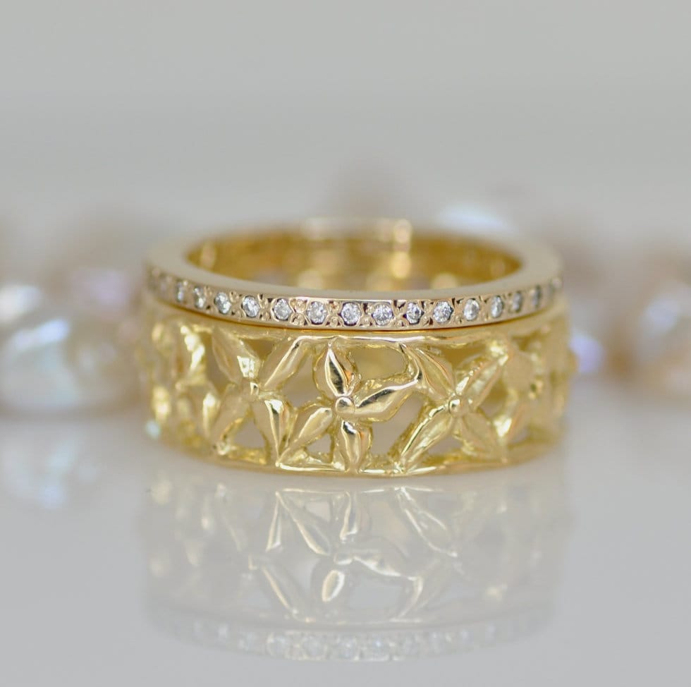 14k Gold Anniversary Ring Gold Anniversary Ring 14K Etsy Israel