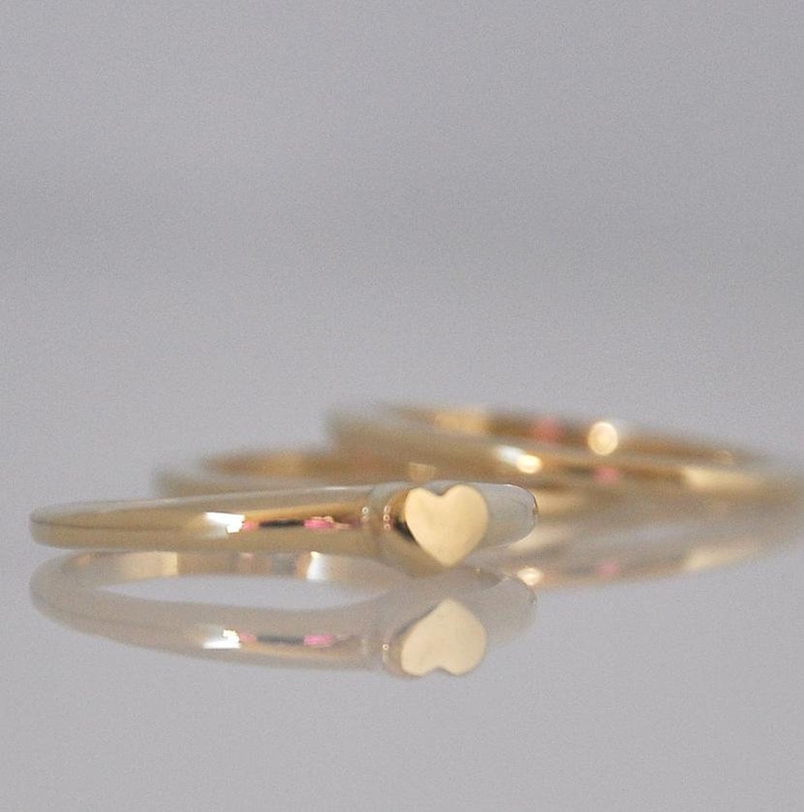 Diamond Gold Set of Rings 14k Gold Set of Rings Diamond Gold Etsy