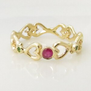 Gold Ruby Ring, Ruby Ring, Ruby Engagement Ring, Unique Engagement Ring, Gold Engagement Ring, Solid Gold Ring, 14k Gold Ring, Gold and Ruby bild 3