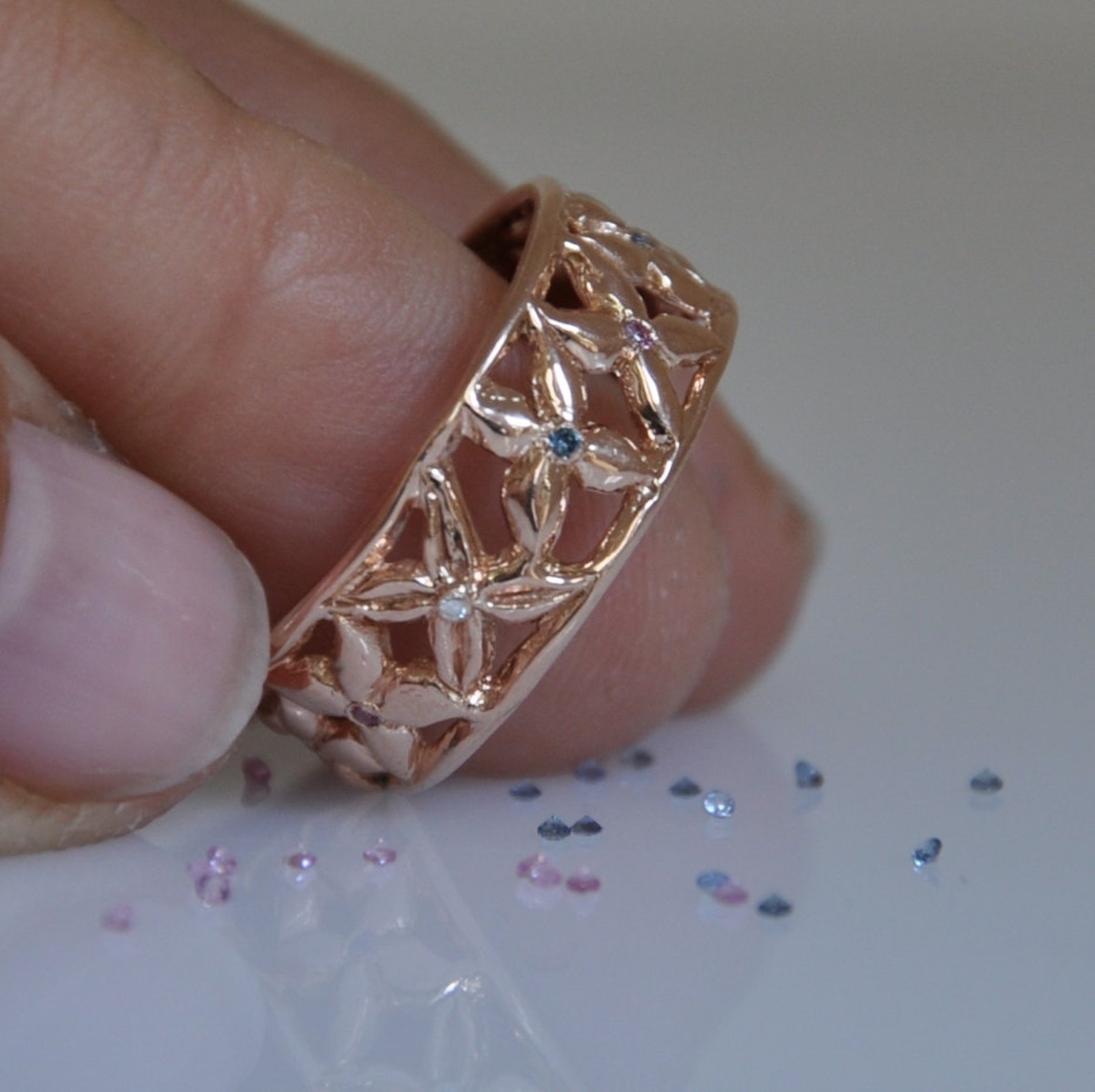 14k Gold Anniversary Ring Gold Anniversary Ring 14K Etsy Israel