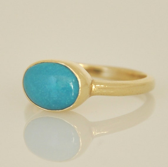 Solid gold turquoise ring outlet