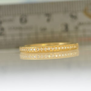 Diamonds Band, 18k Diamond Engagement Ring, Eternity Diamond Ring, Solid Gold Ring Woman, Stacking gold ring women, Stacking Diamond ring