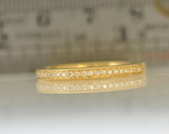 Jonc de diamants, bague de fiançailles diamant 18 carats, bague d'éternité diamant, bague en or massif pour femme, bague en or pour femme, bague en diamant à empiler