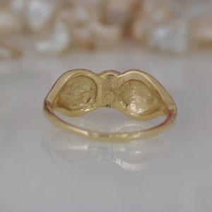 14k Gold Ring, Diamant Gold Ring, Unique Engagement, Solid Gold Ring, Woman Gold Ring Gift, Gold Engraved Ring, Floral Ring With Diamant