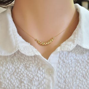 Small Gold Pendant , Dainty 14k gold Necklace , Delicate 14k Solid Gold Pendant ,  Tiny Gold and Gemstone Necklace , 14k Gold Necklace