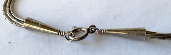Native American Liguid Silver Multi Strand Purple… - image 4
