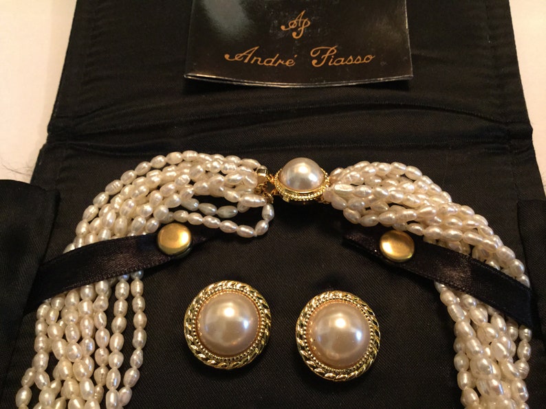 Vintage Andre Piasso Fresh Water Pearls 