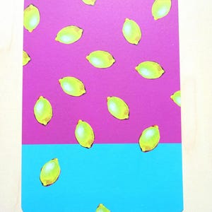 postkarte, grußkarte, collage, illustration, früchte, obst, sommer, vintage "zitroni limoni"