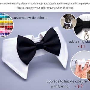 More Colors Available Dog bow tie collar, dog tuxedo collar, dog bowtie, dog formal collar, pet bow tie, pet / dog wedding bow tie image 1