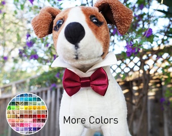 Clearance Sale - More Colors - dog bow tie collar, wedding dog bow tie (light ivory collar base | Velcro closure only)