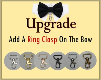 Upgrade Listing- Add a metal clasp to hold your rings (purchase with the bow tie listing in my shop) ADD-ON feature